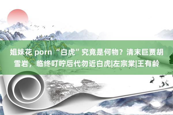 姐妹花 porn “白虎”究竟是何物？清末巨贾胡雪岩，临终叮咛后代勿近白虎|左宗棠|王有龄