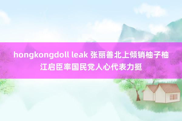 hongkongdoll leak 张丽善北上倾销柚子柚　江启臣率国民党人心代表力挺